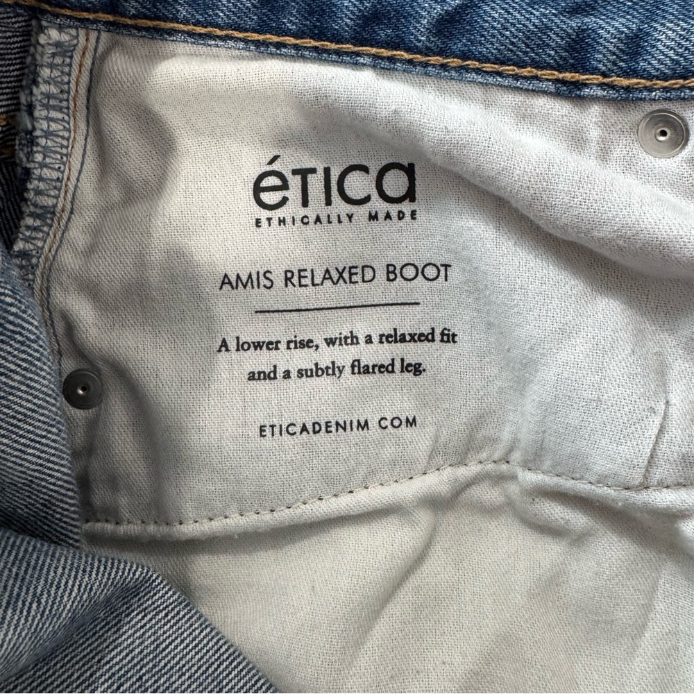 Etica Blue Flare & Wide Leg Jeans - Picture 4 of 5